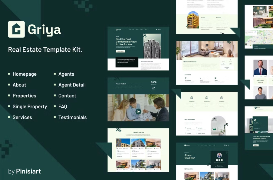 Griya – Apartment & Single Property Real Estate Elementor Template