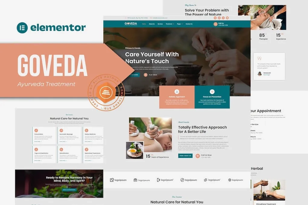 Goveda – Ayurveda Treatment Elementor Template