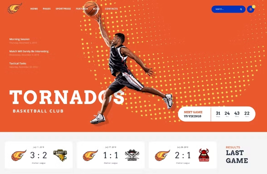 Tornados – Sports Wordpress Theme