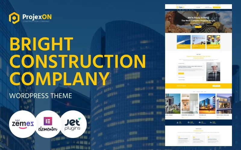 Projexon – Bright Construction Complany WordPress Theme