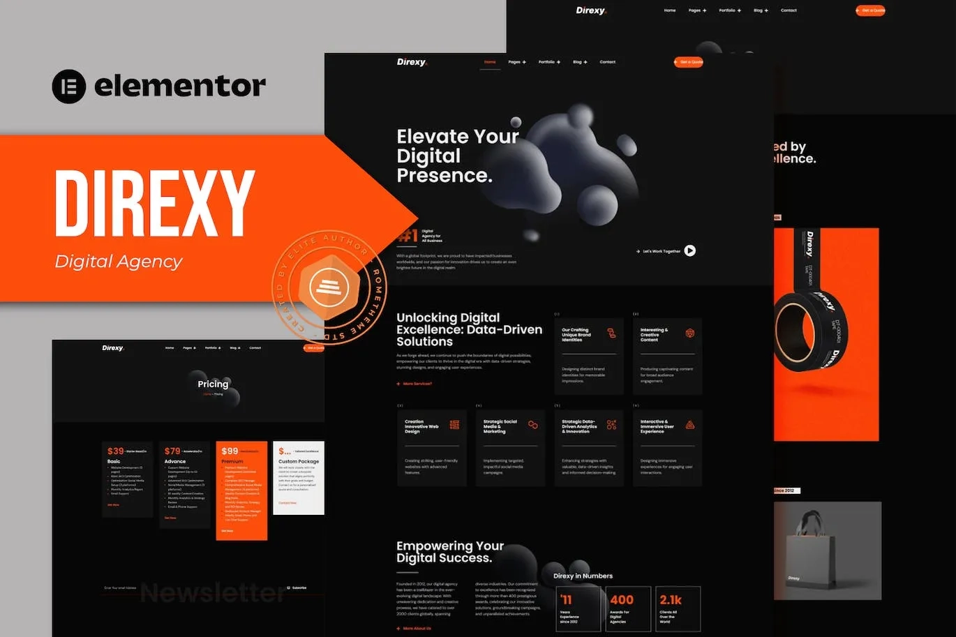 Direxy – Digital Agency Elementor Pro Template