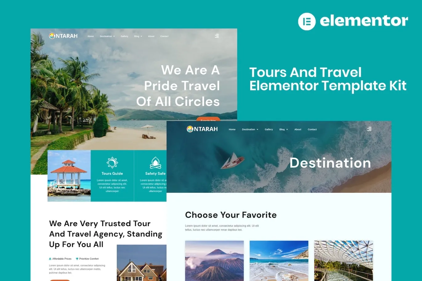 Ntarah – Tours & Travel Elementor Template