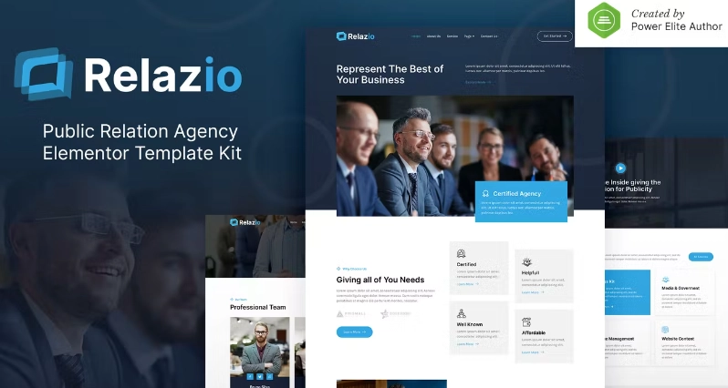 Relazio – Public Relation Agency Elementor Template