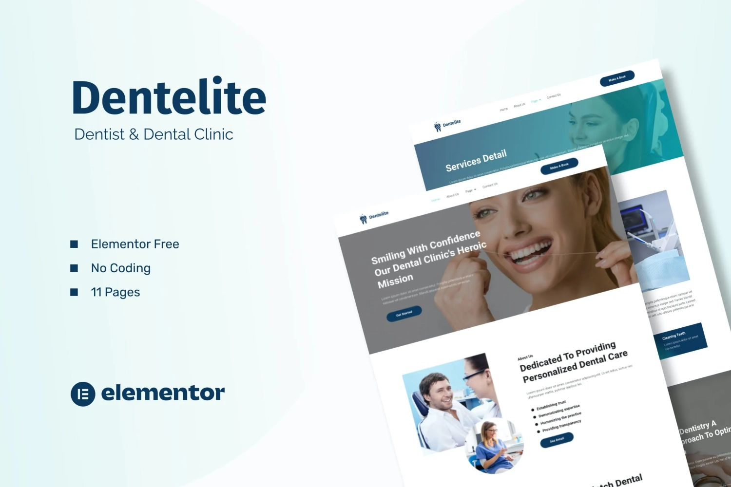 Dentelite – Dentist & Dental Clinic Elementor Template