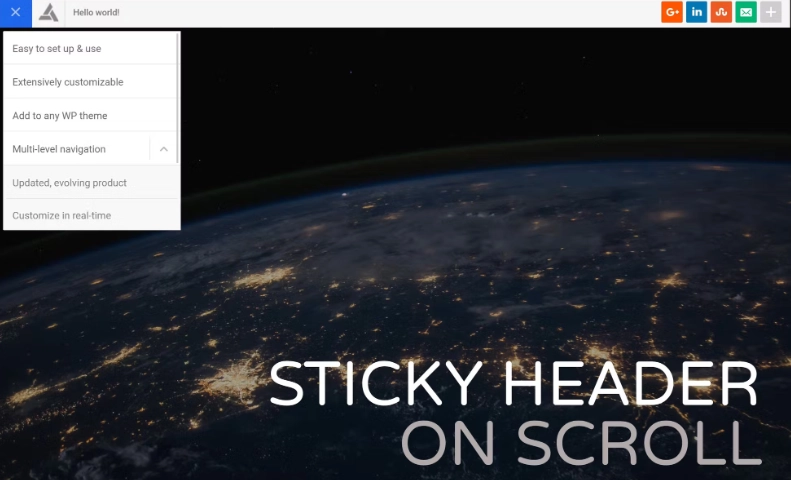 Sticky Header on Scroll
