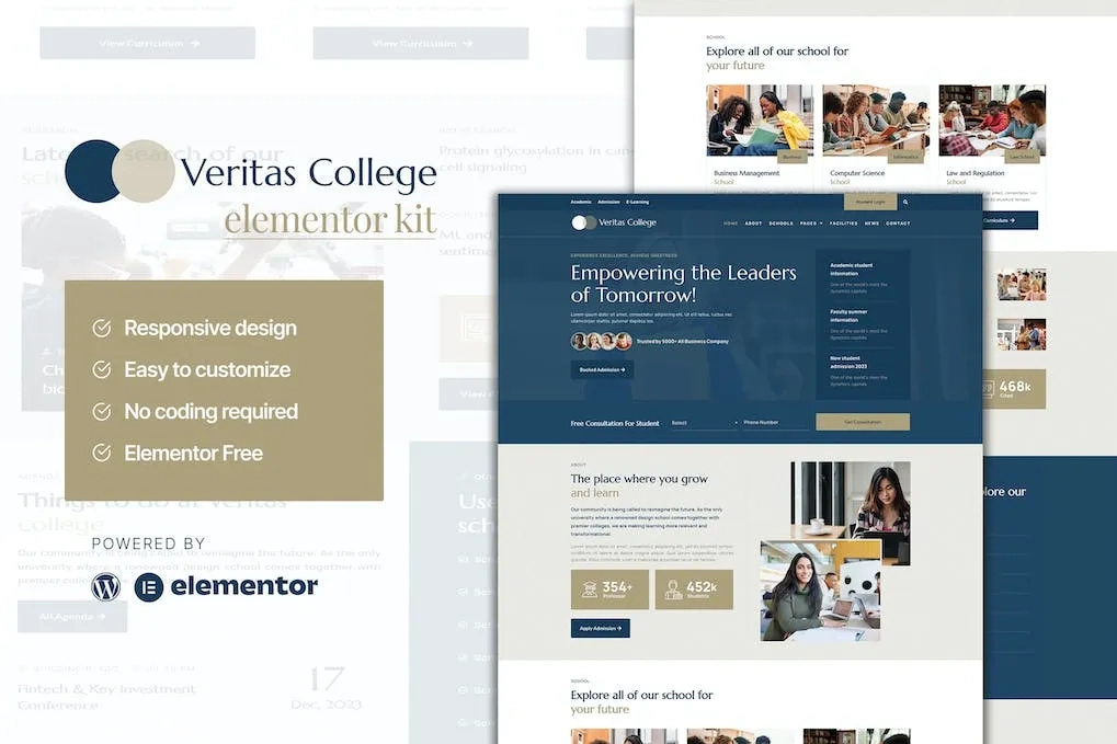 Veritas – University and School Elementor Template