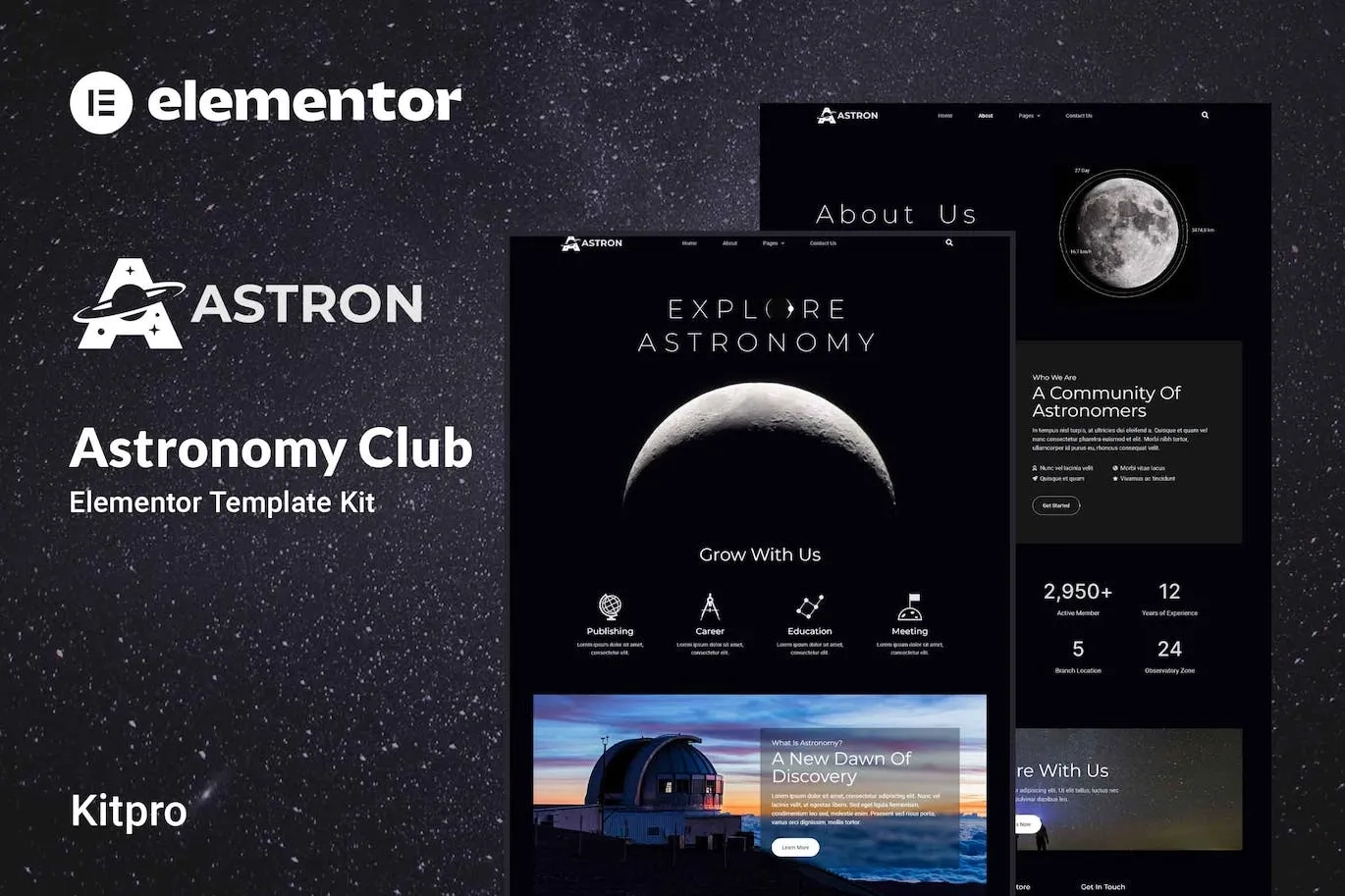 Astron – Astronomy Elementor Template