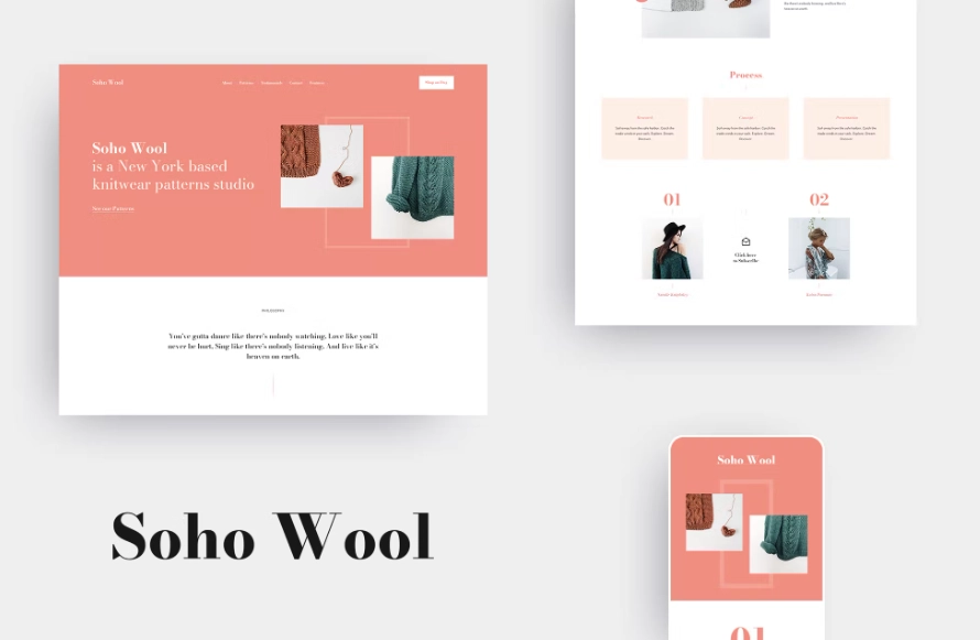 SohoWool – Handmade Craft Patterns Elementor Template