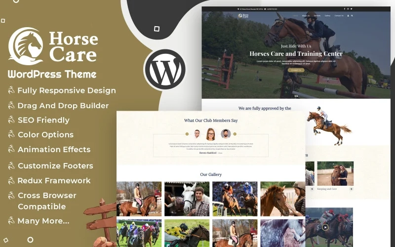 Horses Care – Horse Club and Stables WordPress theme WordPress Theme