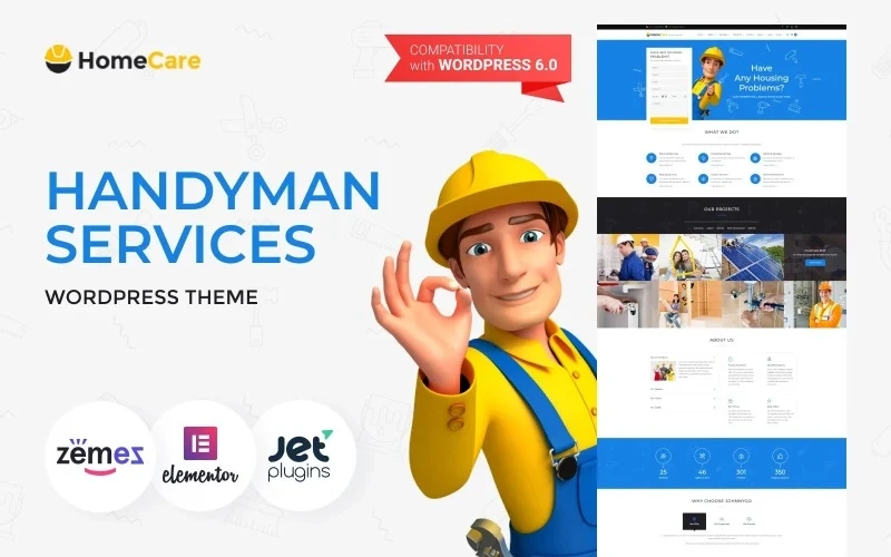 HomeCare – Handyman Services WordPress Theme