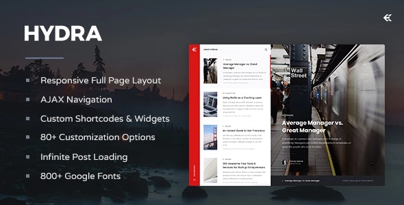 Hydra – Responsive WordPress Blog Theme