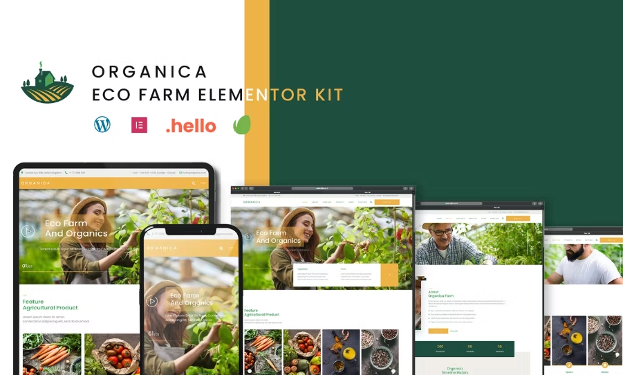 Organica – Eco Farm Elementor Template