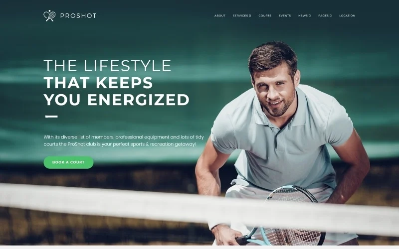 ProShot – Tennis Club Responsive WordPress Theme