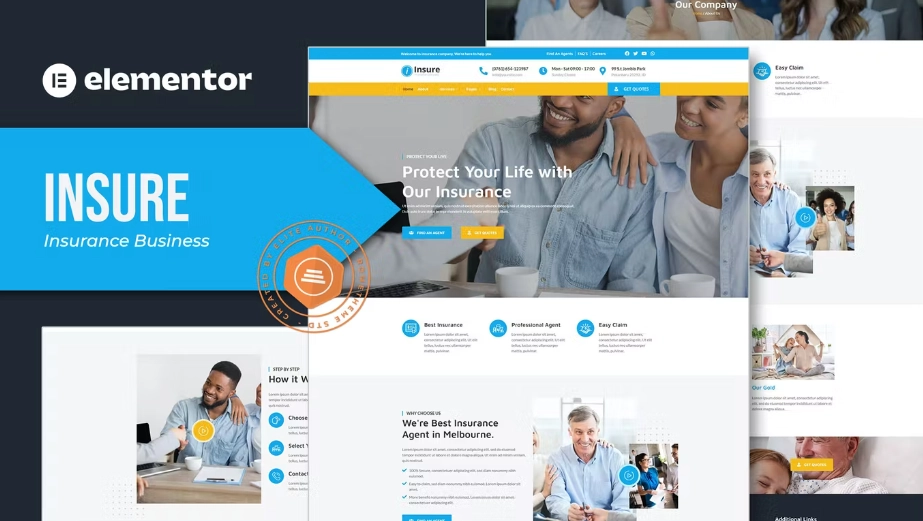 Insure – Insurance Business Elementor Template