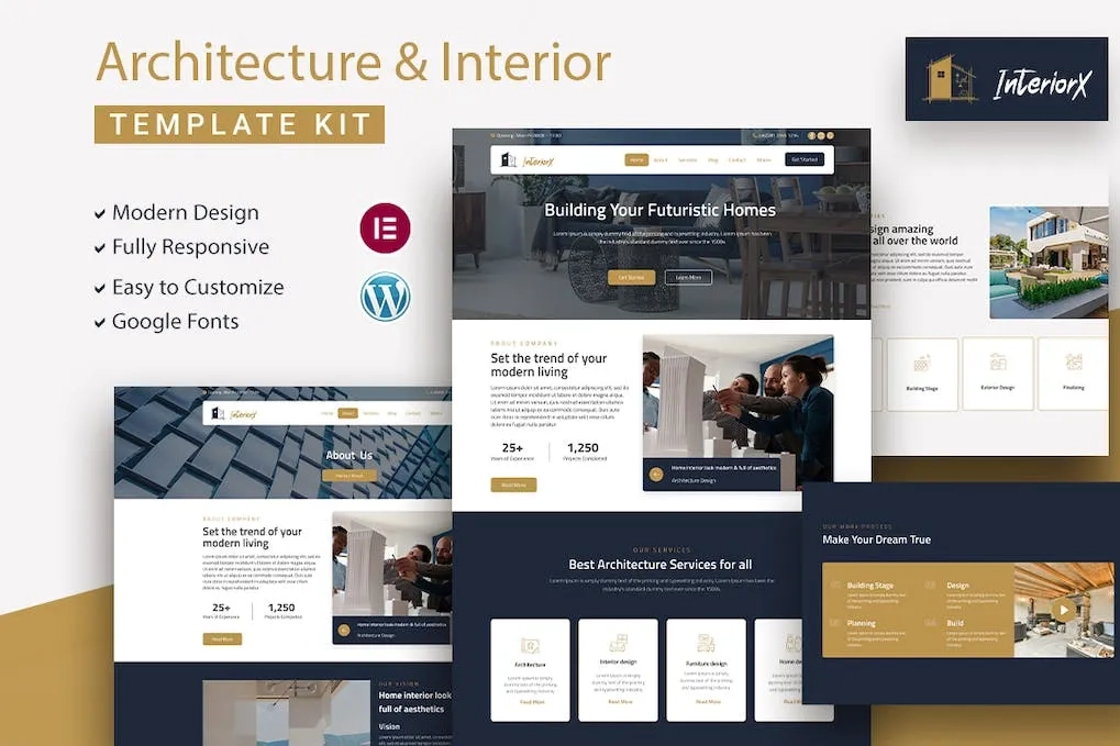 InteriorX – Interior Design Elementor Template