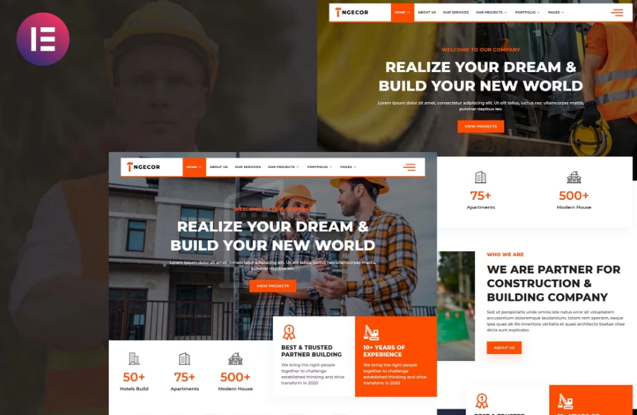 Ngecor – Construction & Building Company Elementor Template
