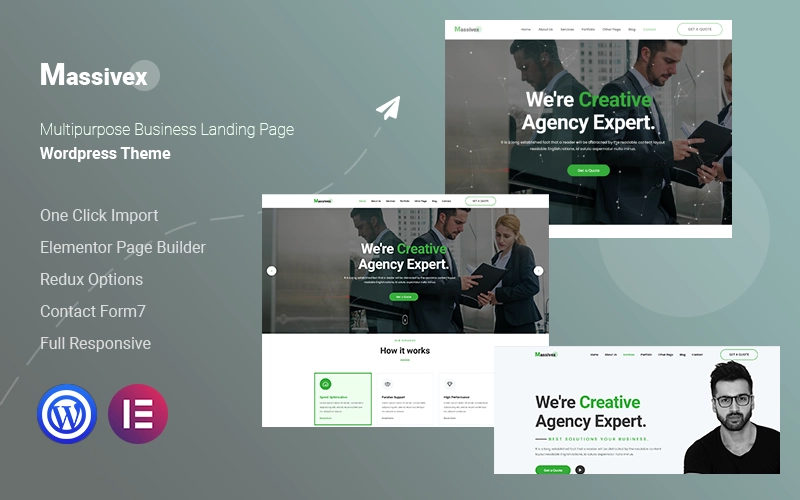 Massivex – Multipurpose Business WordPress Landing Page WordPress Theme