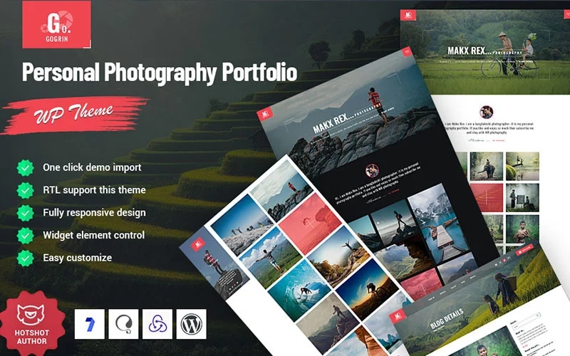 Gogrin – Personal Photography Portfolio WordPress Theme