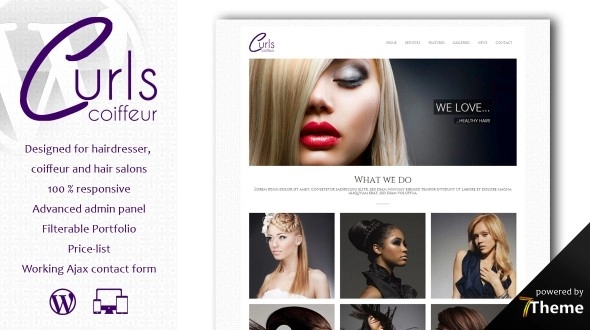 Curls -WordPress Hair Salon Theme