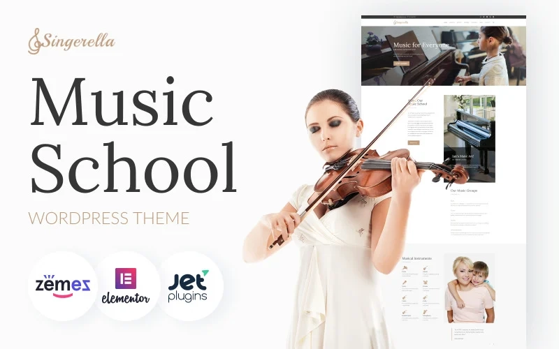 Singerella – Music School WordPress Theme