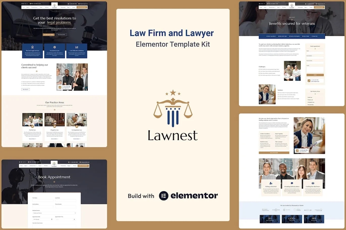 Lawnest – Law Firm & Lawyer Elementor Pro Template