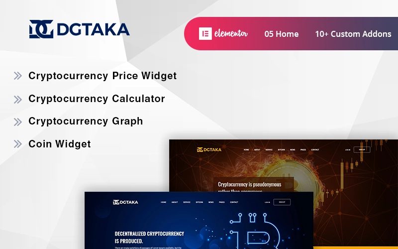 Dgtaka – CryptoCurrency WordPress Theme