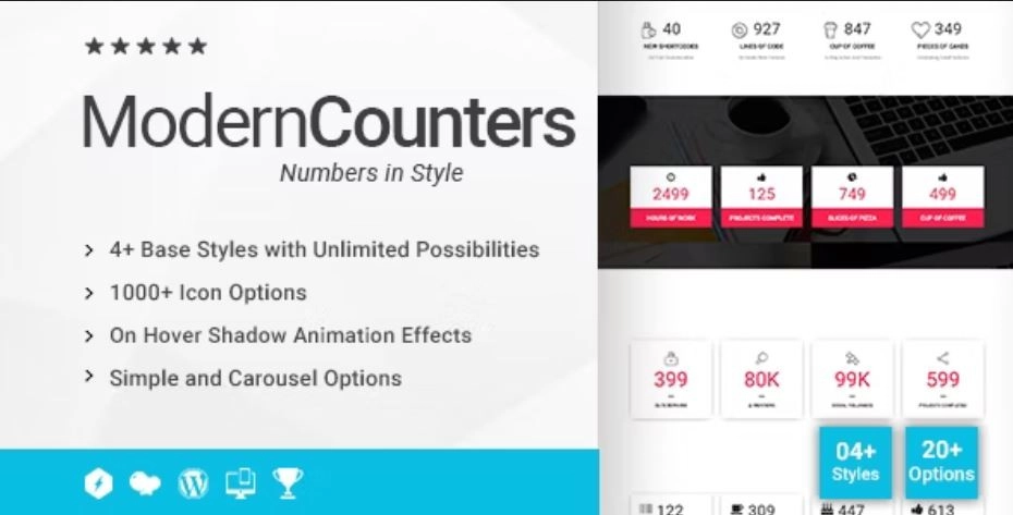Mordern Counters Addon for WPBakery Page Builder (formerly Visual Composer)