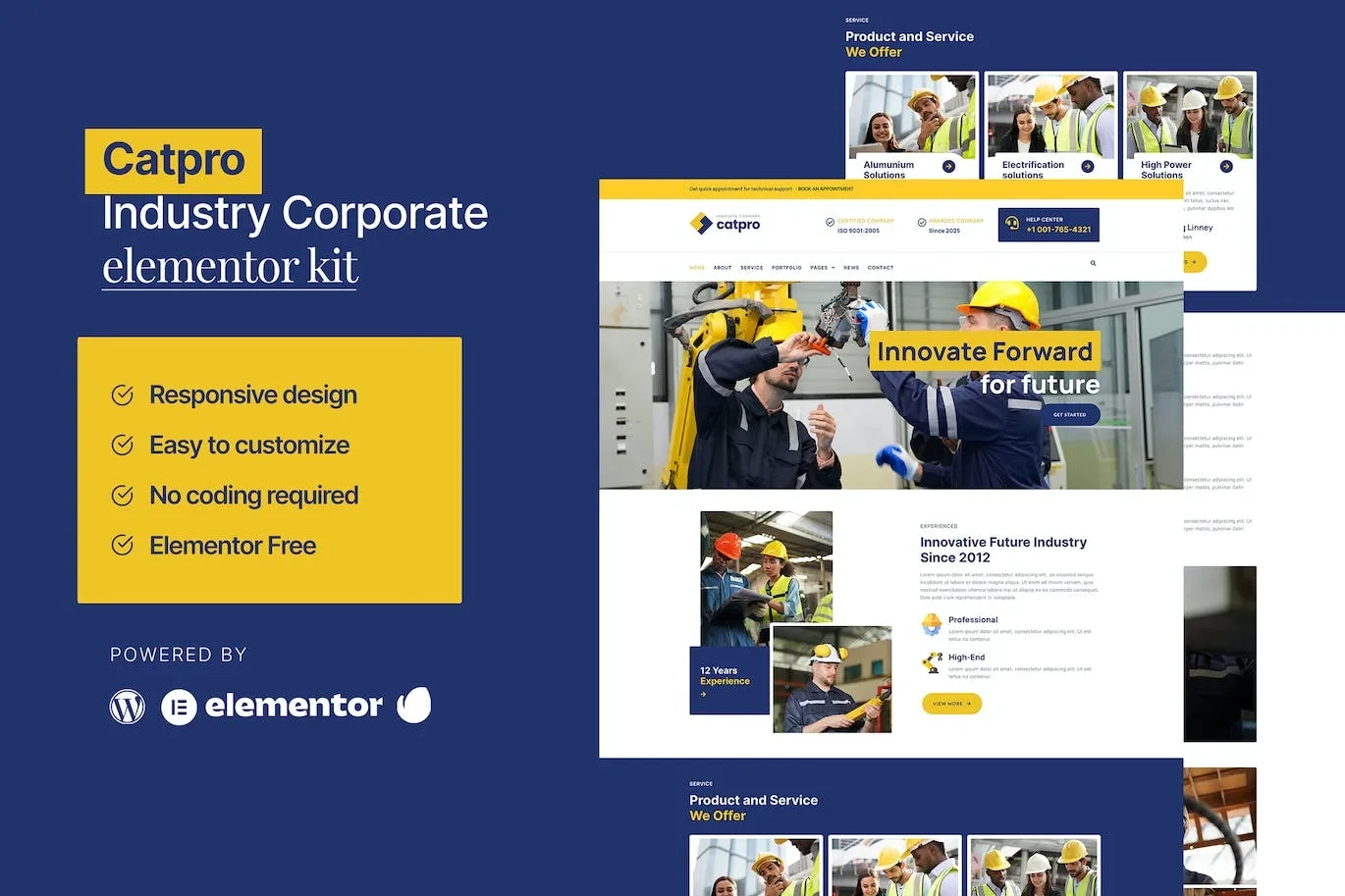 Catpro – Industry Corporate Elementor Template