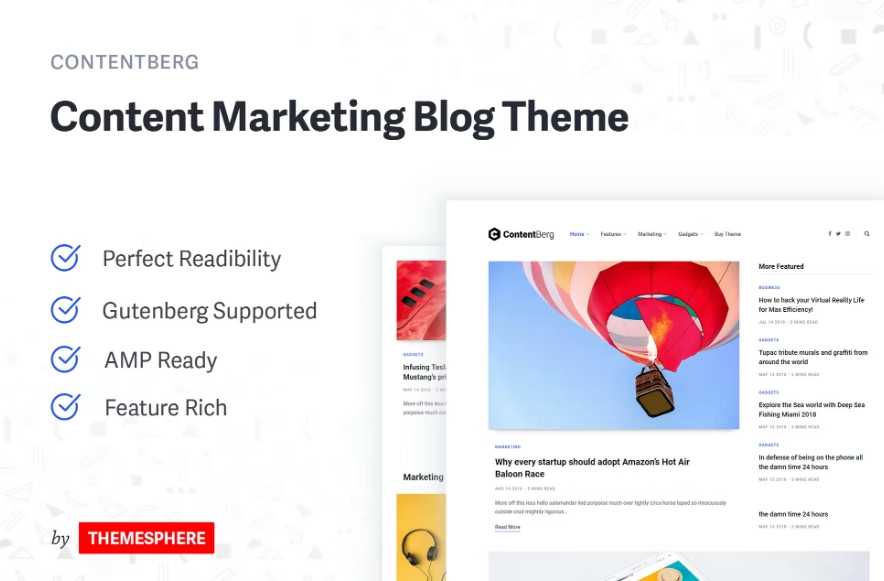 Contentberg Blog – Content Marketing Blog Theme