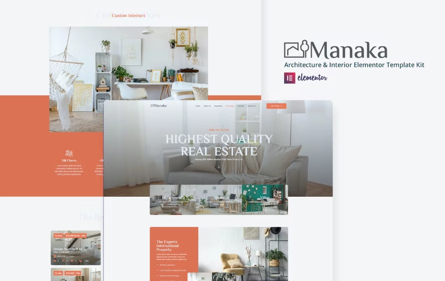 Manaka – Architecture & Interior Elementor Template