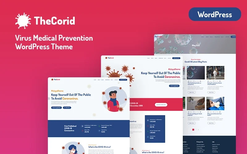 Thecorid – Corona Virus(Covid-19) Medical Prevention WordPress Theme