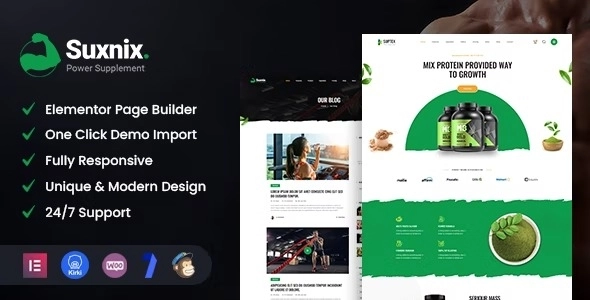 Suxnix – Health Supplement WordPress Theme