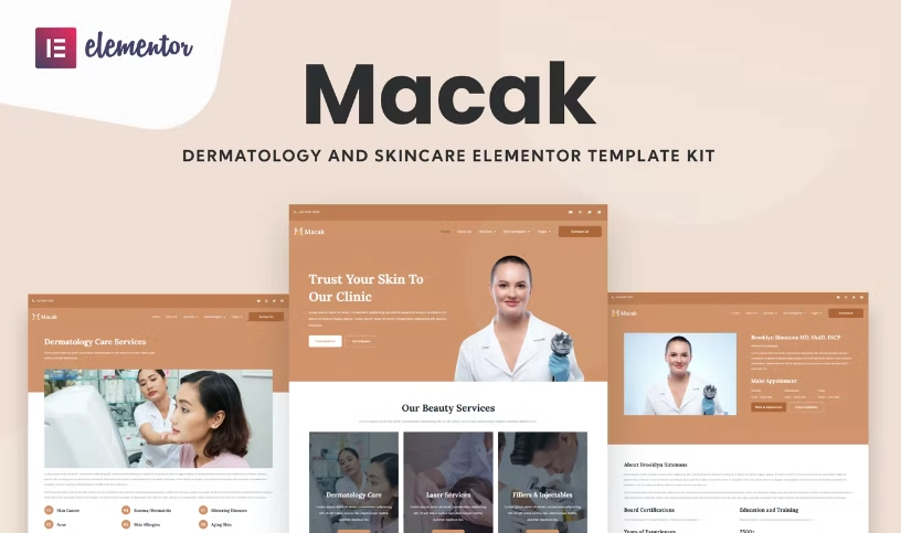 Macak – Dermatology Clinic Elementor Template