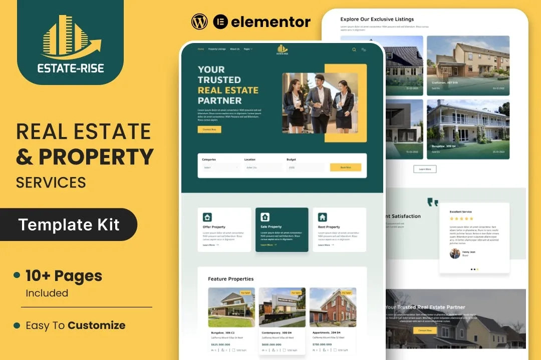 Estate Rise – Real Estate Elementor Template