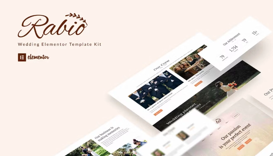 Rabio – Wedding Event Organizer Elementor Template