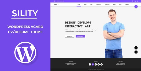 Sility – vCard, CV & Resume WordPress Theme