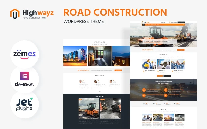 Highwayz – Road Construction WordPress Theme