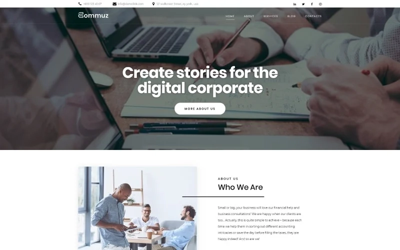Commuz – Business Multipurpose Modern WordPress Elementor Theme WordPress Theme