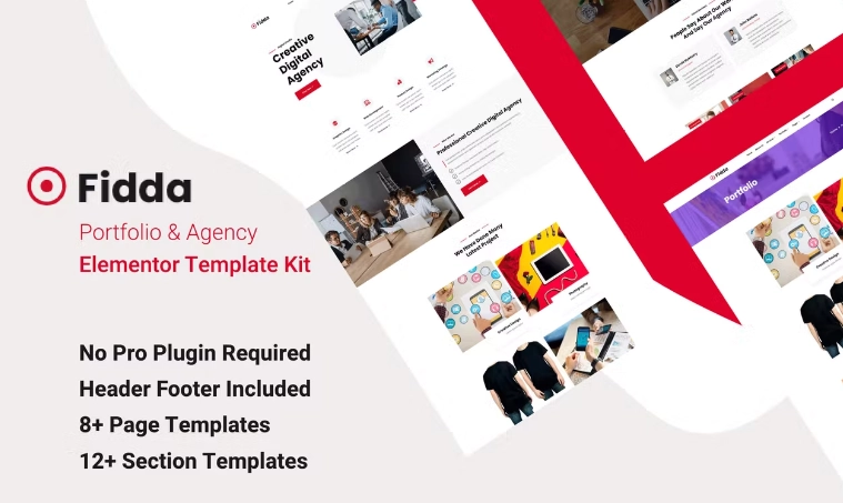 Fidda – Portfolio & Agency Elementor Template