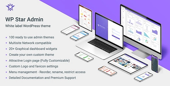 WPStar - White Label WordPress Admin Theme