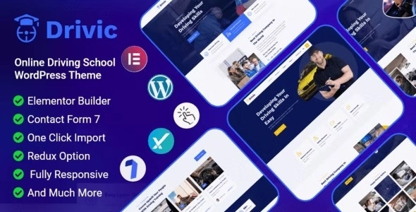 Drivic – Online Driving School WordPress Theme