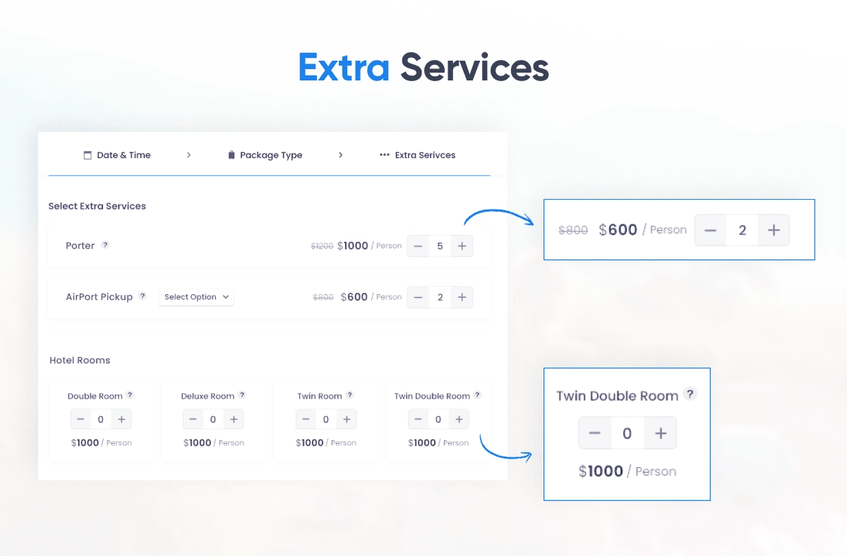 WP Travel Engine - Extra Services