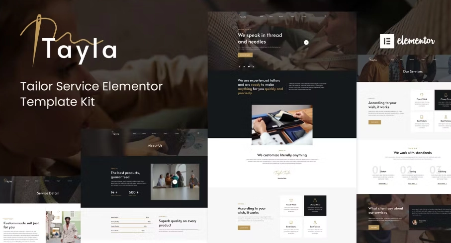 Tayla – Tailor Service Elementor Template