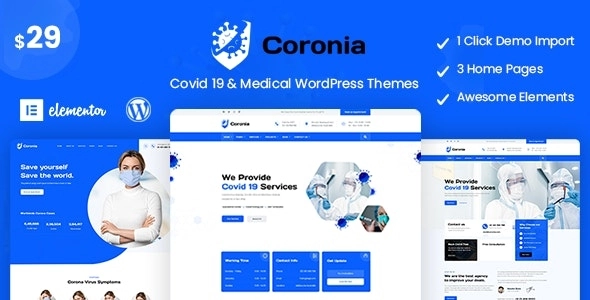 Coronia – Covid 19 & Medical WordPress Themes