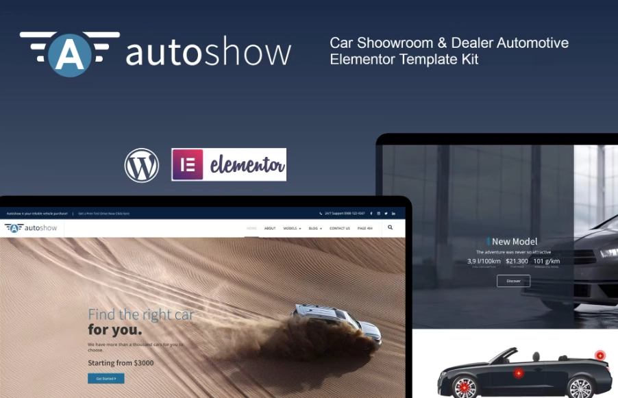 AutoShow – Car Shoowroom & Dealer Elementor Template