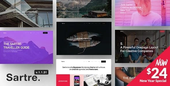 Sartre – Responsive Multipurpose WordPress Theme for Creatives