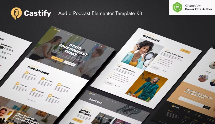 Castify – Audio Podcast Elementor Template