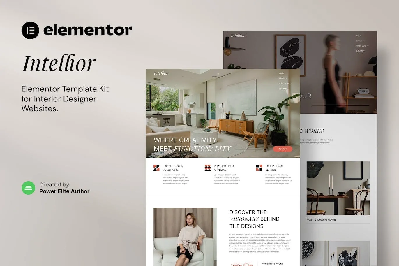 Intellior – Interior Designer & Architect Elementor Template