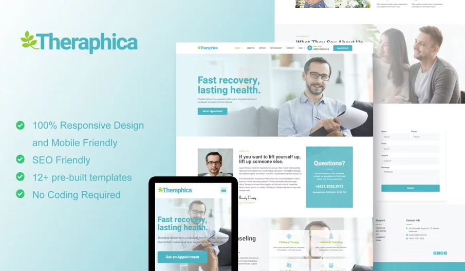 Therapica – Mental Health & Psychologist Elementor Template