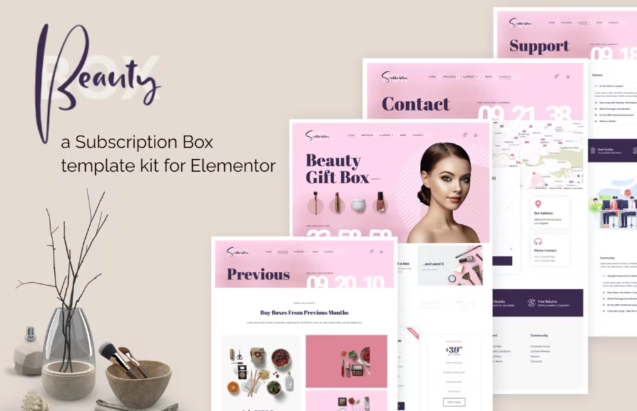 BeautyBox – Subscription Box Elementor Template